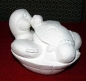 Preview: Schildkröte mit Kind – 20 cm – Schrühware