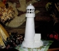 Preview: Leuchtturm – Windlicht – 43 cm hoch – ausgeschnitten zum Beleuchten – Schrühware