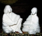 Preview: Indianerpaar – sitzend – Wise Old Indians  - je 15 cm hoch - Schrühware