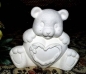 Preview: Teddies mit Herz (2) - bis 12,7 cm hoch - Schrühware