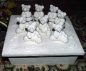 Preview: Tic Tac Toe - Spiel mit Teddys - Box 17,5 x 17,5 cm – Teddies bis 5 cm – Schrühware