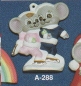 Preview: ALBERTAS–Gießform – neu – Mäuse auf Schlittschuhen – Ornament – Hänger – 9,2 cm – Design auf Vorder-​ und Rückseite