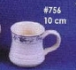 Preview: Tasse mit Drehriefen – 10 cm hoch – 9 cm Durchmesser – Schrühware