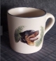 Preview: Keramik-Tasse  - Becher mit Wunschname – Motiv: 1 x Hund – Rottweiler