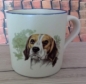 Preview: Keramik-Tasse  - Becher mit Wunschname – Motiv: 1 x Hund – Beagle