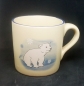 Preview: Keramik-Tasse  - Becher mit Wunschtext – Motiv: 1 x kleiner Eisbär