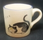 Preview: Keramik-Tasse - Becher mit Wunschtext – Motiv: 1 x Fat Cat und 3 x Acc.