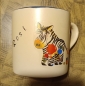 Preview: Keramik-Tasse  - Becher mit Wunschname – Motiv: 1 x Zebra