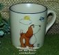 Preview: Keramik-Tasse  - Becher mit Wunschtext – Motiv: 1 x Hund mit Sonne
