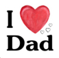 Preview: Keramik-Tasse  - Becher mit Wunschname – Motiv: 1 x I Love – 50 mm – Dad
