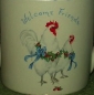 Preview: Decal – Welcome Friends – Hahn und Henne - 75 x 55 mm – DISC