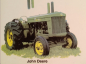 Preview: Keramik-Tasse  - Becher mit Wunschname – Motiv: 1 x Traktor – John Deere