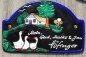 Preview: Keramik-Türschild – Haus – Gänse – braun – 22 x 14 cm