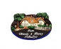 Preview: Keramik-Türschild – braun – Handarbeit - 17 x 12 cm – Landhaus