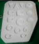 Preview: DUNCAN-Gießform – neu –  15 Anhänger / Ohrringe bis 4 x 4 cm – auch als Eindrückform für plastischen Ton - USA