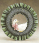 Preview: Stoffkranz mit Ente – 33 cm  Ø - Schrühware