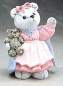 Preview: Teddy-Mädchen mit Bär - 15 cm hoch - Schrühware