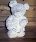 Preview: Teddymädchen mit Schleife - 27 cm hoch - Schrühware