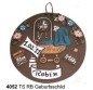 Preview: Keramik-Türschild – Rosen – 19 x 12 cm -  Schriftfeld anthrazit – Handarbeit