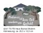 Preview: Töpfer-Türschild – Haus – Bonsai - modern – 20,5 x 12 cm – Flachbild – aufwändige Handarbeit