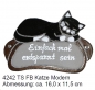 Preview: Töpfer-Türschild – Katze - modern – 16 x 11,5 cm – Flachbild – aufwändige Handarbeit