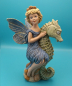 Preview: Elfe auf Seepferdchen – 25 cm hoch  – Handarbeit aus Keramik – Unikat