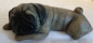 Preview: Mops für Regal – 12,5 cm lang – bemalte Keramik - Handarbeit - Ihre Wünsche werden gerne berücksichtigt!