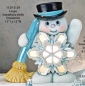 Preview: ClayMagic-Gießform – neu – Large Snowflake Belly Snowman – Schneemann mit Schneeflocke – schön zum Ausschneiden – 33 cm hoch – USA