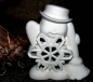 Preview: ClayMagic-Gießform – neu – Medium Snowflake Belly Snowman – Schneemann mit Schneeflocke – schön zum Ausschneiden – 21,5 cm hoch – USA