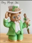 Preview: Teddy-Junge - St. Patrick – 25 cm hoch - Schrühware