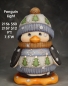 Preview: Pinguin-Windlicht mit Teelicht-Basis – 26 cm hoch – Schrühware