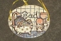 Preview: Rohling - Türschild – Bad – 15 cm - mit Bohrlöchern – Schrühware