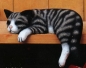 Preview: SCIOTO-Gießform - neu –schlafende Regal-Katze - USA