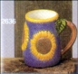 Preview: Sonnenblumen-Becher – Sunflower Mug – 11,2 cm hoch – Schrühware