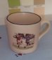 Preview: Keramik-Tasse  - Becher mit Wunschname – Motiv:  2 x Fußball – 75 x 50 mm