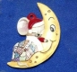 Preview: Maus in Mondsichel – Ornament – Hänger – 9,2 cm – Design auf Vorder-​ und Rückseite - Schrühware