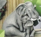 Preview: SCIOTO-Gießform - neu – Elefant mit Jungem – 25 cm hoch – 18 und 20 cm lang – USA