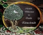 Preview: Keramik-Türschild - Baum mit Vogel – 18 x 16 cm - braun