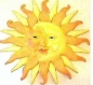 Preview: Sonne-Mond für die Wand – 42 cm Ø - Schrühware