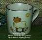 Preview: Keramik-Tasse  - Becher mit Wunschtext – Motiv: 1 x Schaf mit Sonne