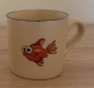 Preview: Keramik-Tasse - Becher mit Wunschtext – Motiv: 2 x Goldfisch
