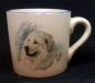 Preview: Keramik-Tasse  - Becher mit Wunschname – Motiv: 1 x Maremma-Schäferhund – Hund