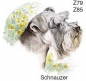 Preview: Keramik-Tasse - Becher mit Wunschtext – Motiv: 1 x Hund – Schnauzer