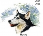 Preview: Keramik-Tasse - Becher mit Wunschname – Motiv: 1 x Hund – Husky
