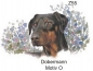 Preview: Keramik-Tasse - Becher mit Wunschname – Motiv: 1 x Hund – Dobermann