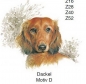 Preview: Keramik-Tasse  - Becher mit Wunschtext – Motiv: 1 x Hund – Langhaardackel