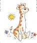 Preview: Keramik-Tasse  - Becher mit Wunschname – Motiv: 3 x Giraffe mit Sonne