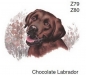 Preview: Keramik-Tasse - Becher mit Wunschname – Motiv: 1 x brauner Labrador / Chocolate Labrador