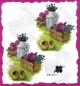 Preview: 10 Bögen je 17 x 37,5 cm - VLOEI-Dekormotiv 11 – Milchkanne mit Blumen