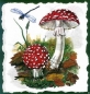 Preview: 10 Bögen je 17 x 37,5 cm - VLOEI-Dekormotiv 14 - Fliegenpilz